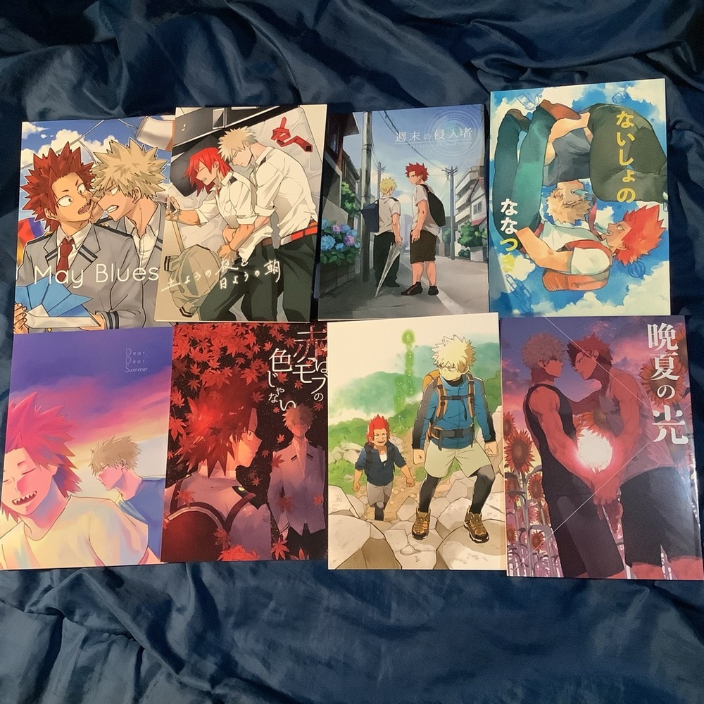 KiriBaku Lot of 6 Manga and 2 Novella Doujinshi in Japanese